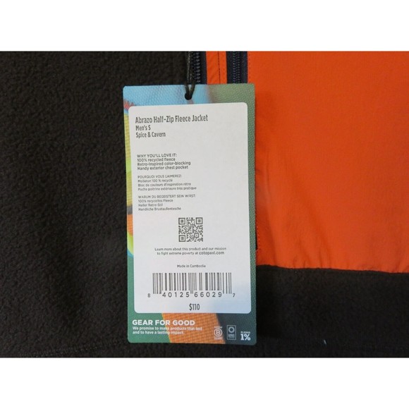 Cotopaxi Abrazo Mens Half-Zip Fleece Jacket Sz Small Brown Spice & Caven NWT 110 - Picture 3 of 6